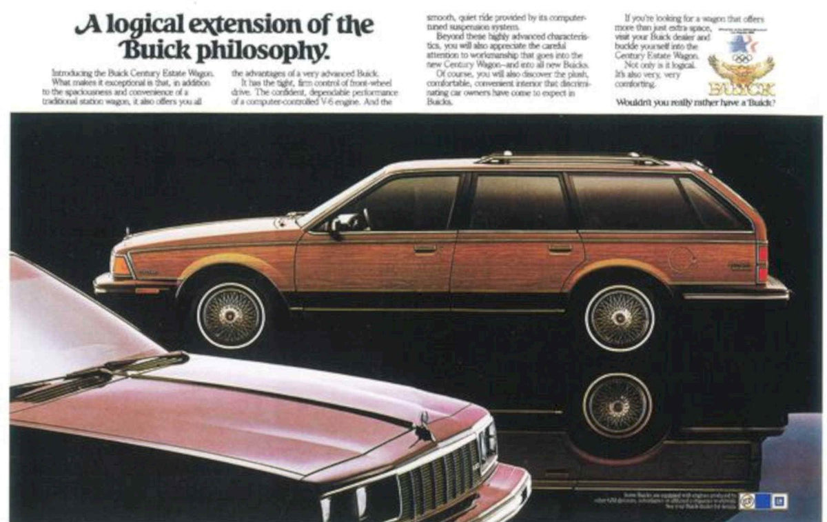 Buick Century Estate Vintage Retro Advert Poster A4 Photo Print