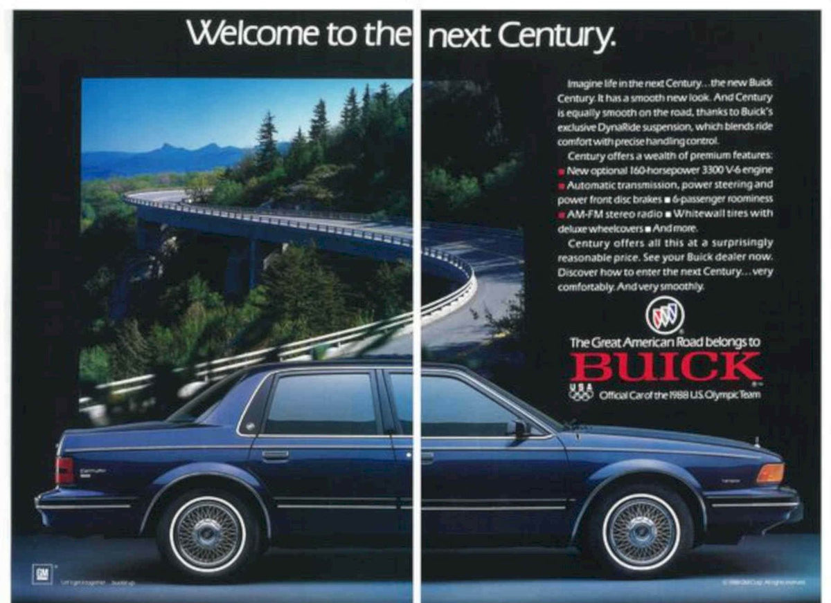 Buick Century Road Vintage Retro Advert Poster A4 Photo Print