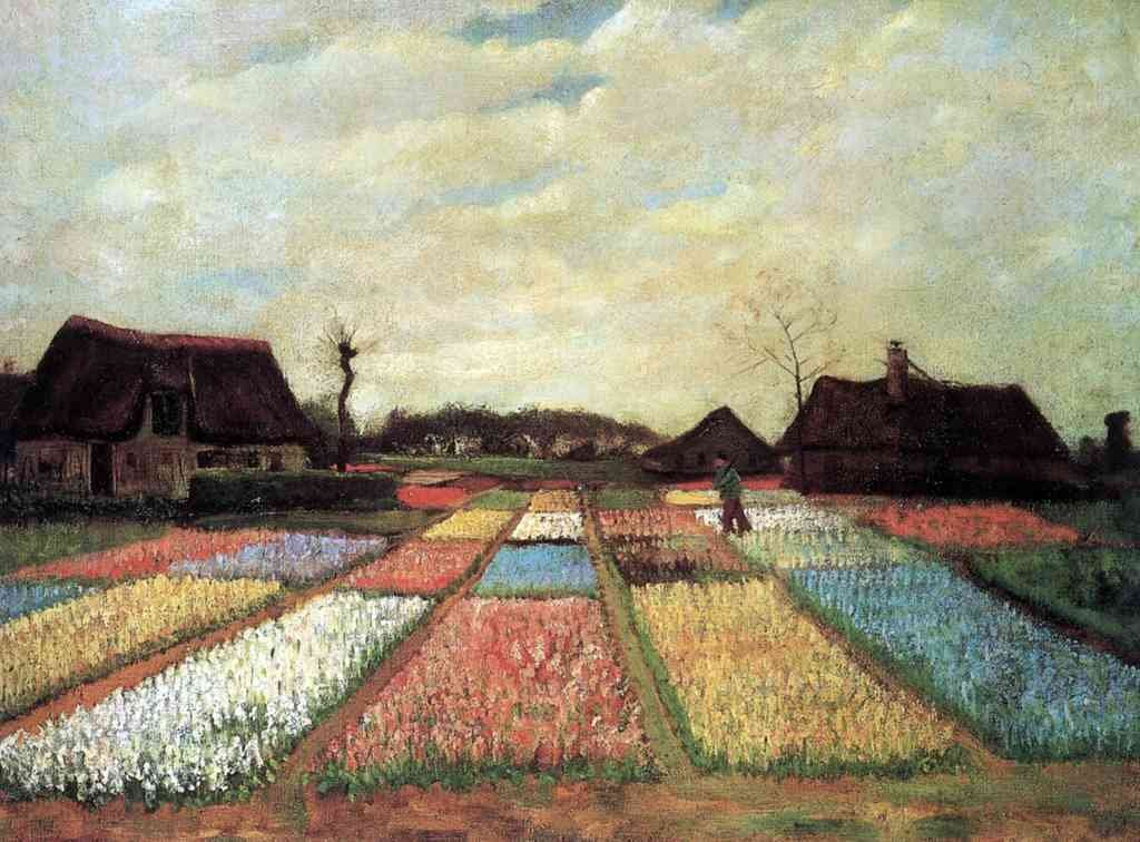 Bulb Fields Van Gogh A4 Photo Print