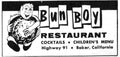 Bun Boy Restaurant Vintage Retro Advert Poster A4 Photo Print