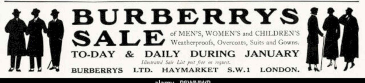 Burberry Sale Weatherproofs Vintage Retro Advert Poster A4 Photo Print