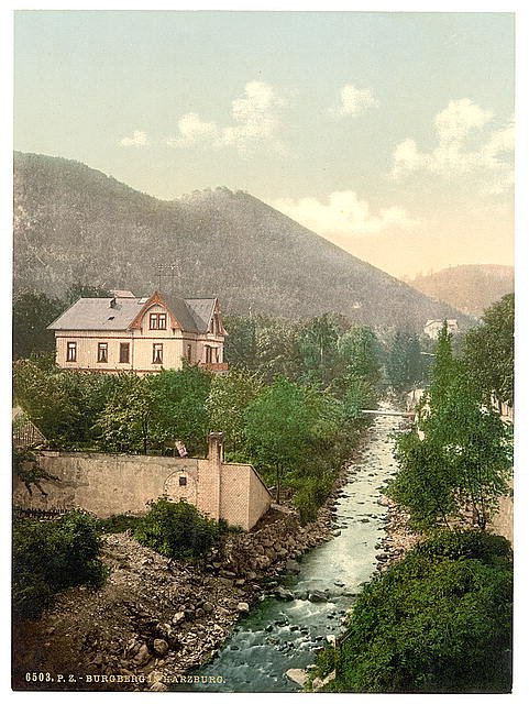 Burgberg Harzburg Hartz Vintage A4 Photo Print
