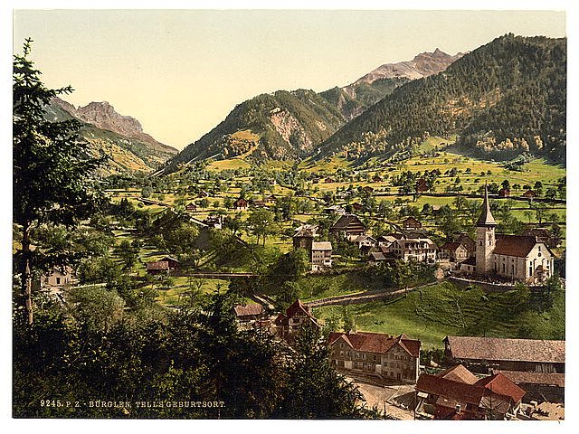 Burglen Tells birthplace Lake Lucerne I Vintage A4 Photo Print