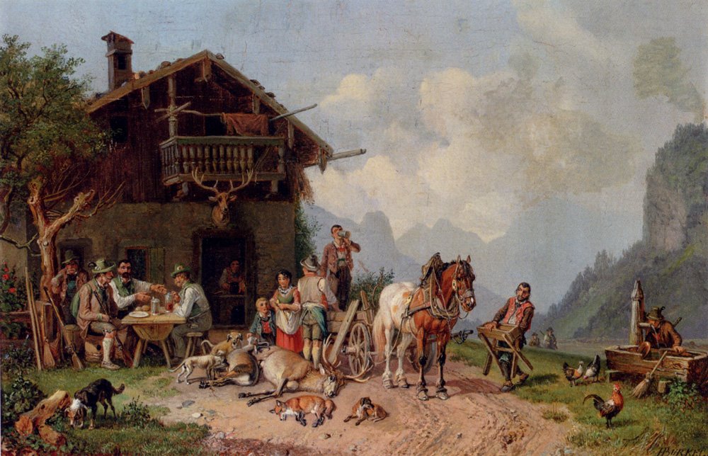 Burkel Heinrich After The Hunt Art A4 Photo Print
