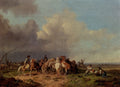 Burkel Heinrich The Horse Round Up Art A4 Photo Print