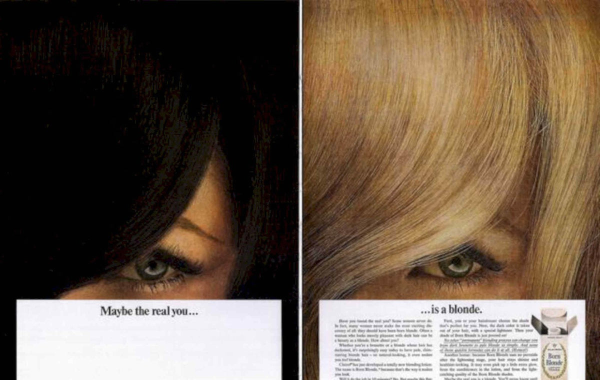 Burn Blonde Hairdye Vintage Retro Advert Poster A4 Photo Print