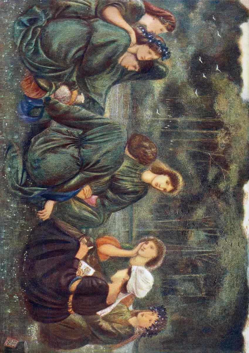Burne Jones Edward 1833 1898 Green Summer 1864 The Worlds Greatest Paintings 1934 stretched A4 Photo Print