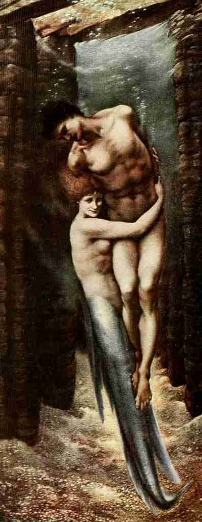 Burne Jones Edward The Depths of the Sea Burne Jones 1909 A4 Photo Print