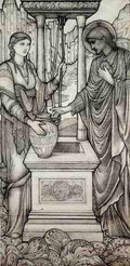 Burne Jones Sir Edward Coley Chrsit And The Well A4 Photo Print