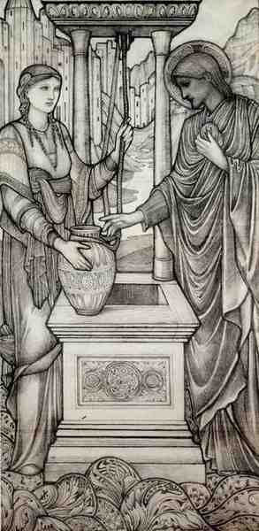 Burne Jones Sir Edward Coley Chrsit And The Well A4 Photo Print