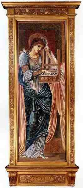 Burne Jones Sir Edward Coley St Cecilia A4 Photo Print