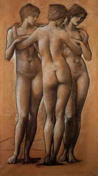 Burne Jones The Three Graces A4 Photo Print