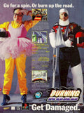 Burning Road Drivers Vintage Retro Advert Poster A4 Photo Print
