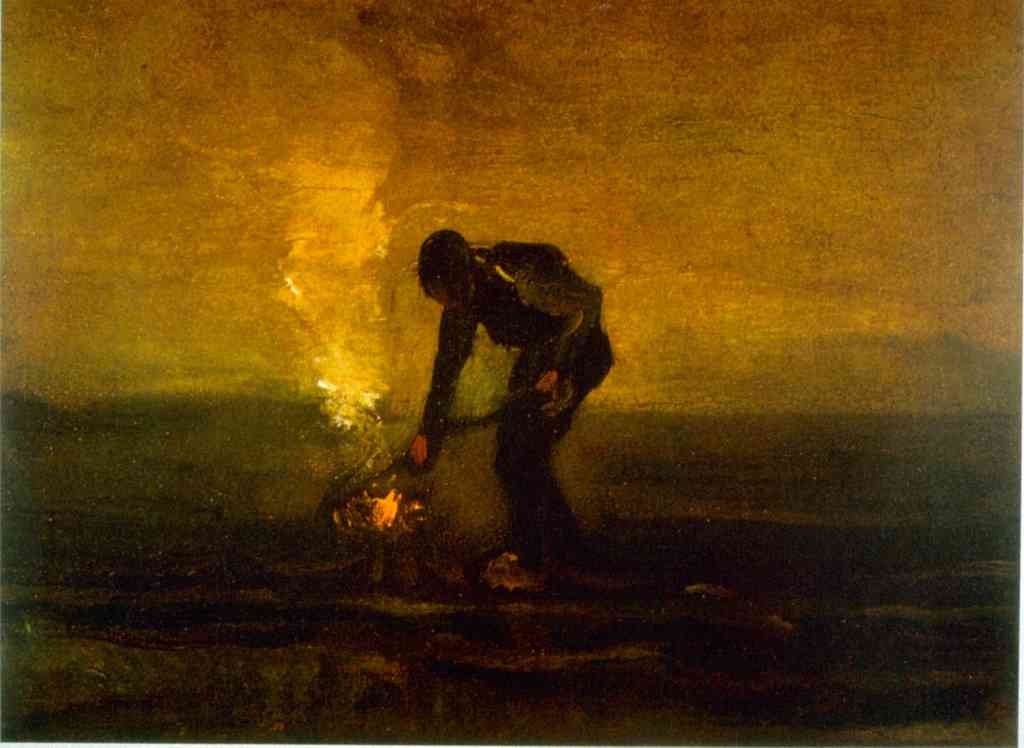 Burning Weeds Van Gogh A4 Photo Print