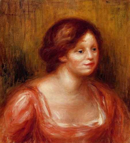 Bust Of A Woman In A Red Blouse 1905 A4 Photo Print