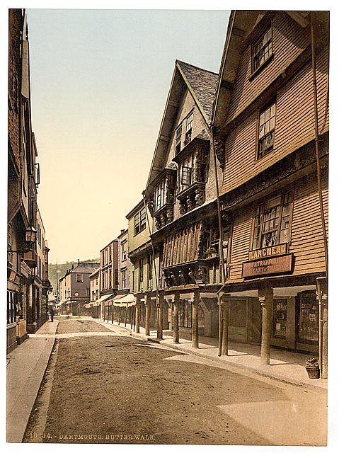 Butter Walk Dartmouth Vintage A4 Photo Print