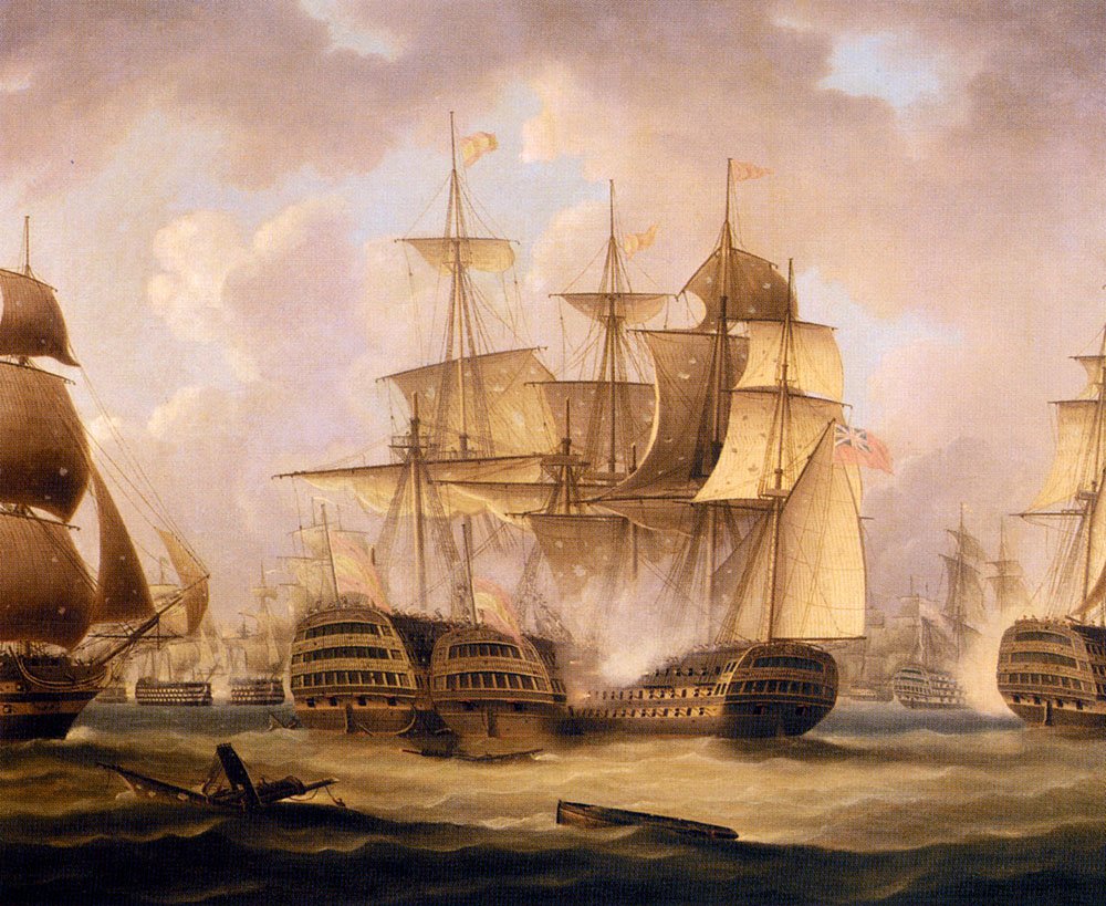 Buttersworth Thomas The Battle Of cape St Vincent February 14 Art A4 Photo Print