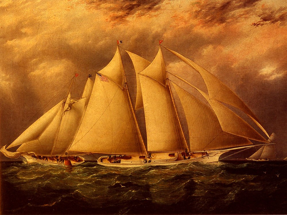 Butterworth James E Yacht Alice Rounding The Buoy Art A4 Photo Print