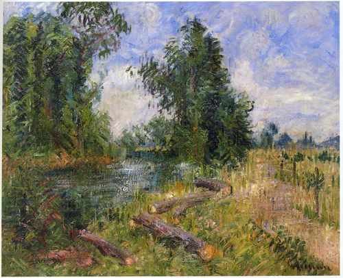 By The Lorne River Near Caen 1925 A4 Photo Print