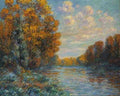 By The River In Autumn 1912 A4 Photo Print