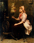ByWater Katherine The Girl At The Spinning Wheel Art A4 Photo Print