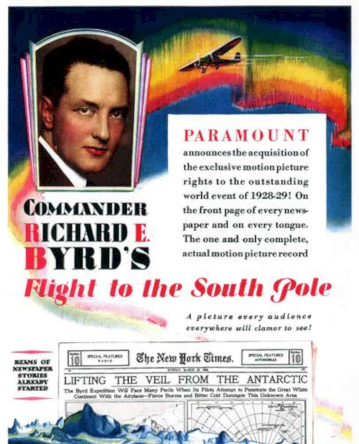 Byrd Dc3 Antarctic Vintage Retro Advert Poster A4 Photo Print