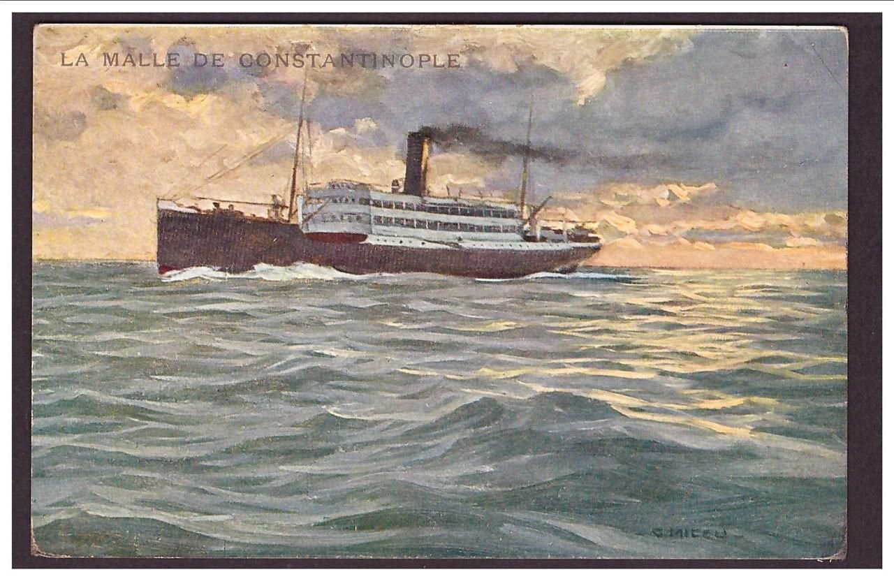 C1909 Austrian Lloyd The Constantinople Mail Steam ship A4 Photo Print