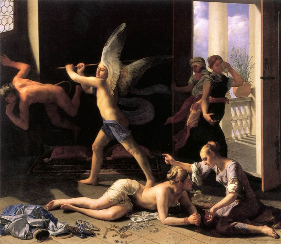 CAGNACCI Guido Martha Rebuking Mary For Her Vanity Art A4 Photo Print