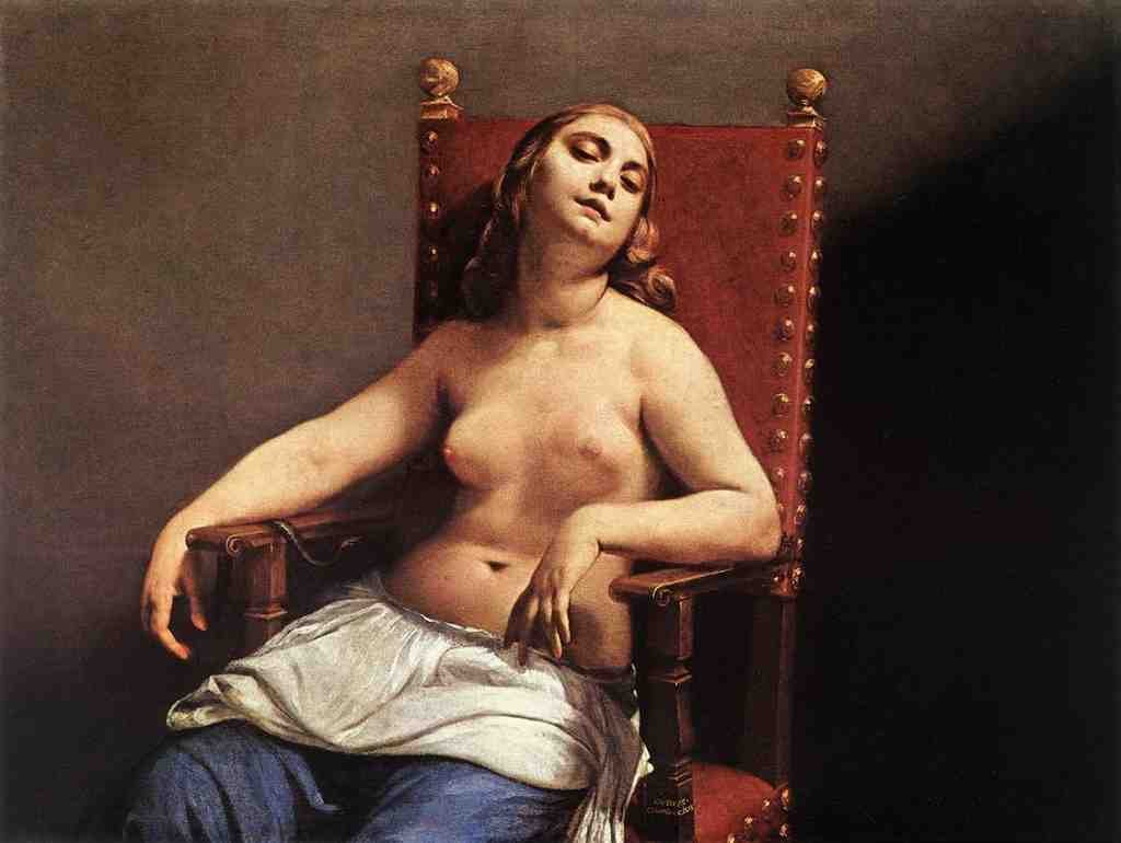 CAGNACCI Guido The Death Of Cleopatra 1660 Art A4 Photo Print