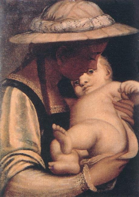 CAMBIASO Luca Virgin And Child Art A4 Photo Print