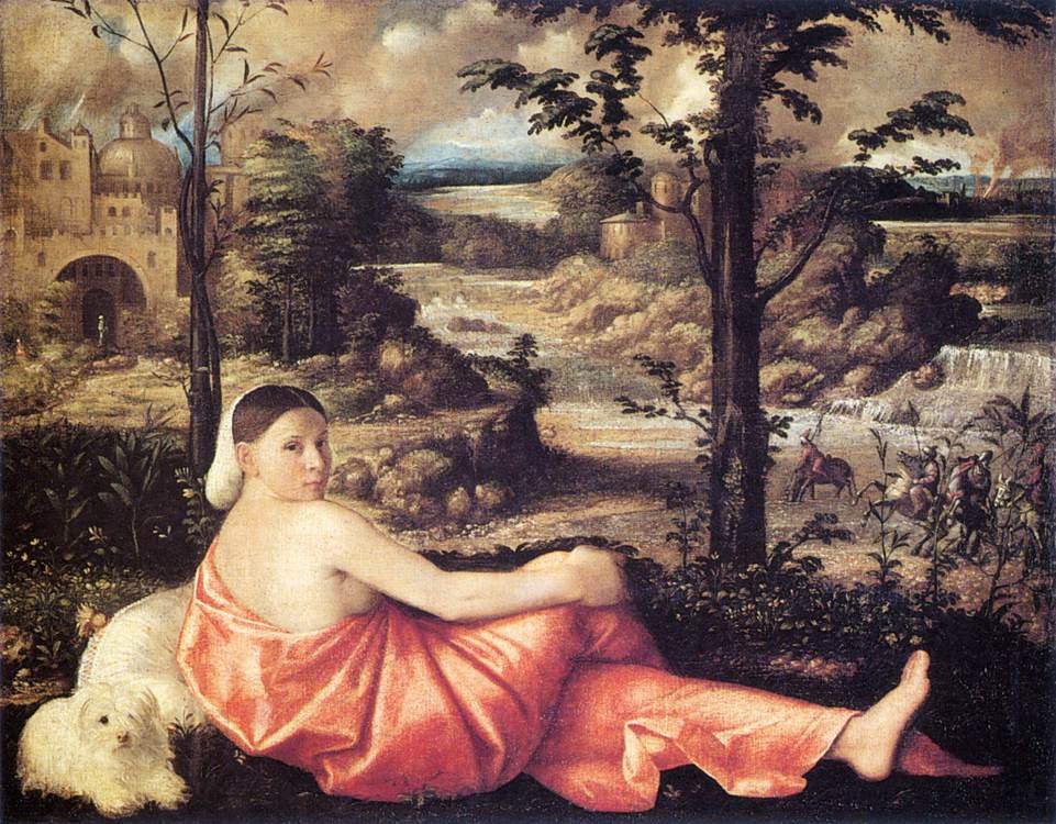 CARIANI Reclining Woman In A Landscape Art A4 Photo Print