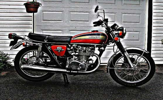 CB450 1 motorbike A4 Photo Print