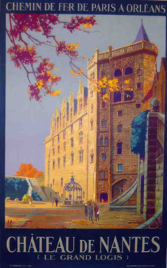 CHATEAU DE NANTES Vintage Advert A4 Photo Print