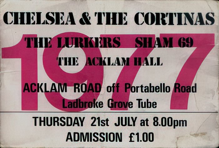 CHELSEAandCORTINASticketSMALL(72) Punk Flyer A4 Photo Print