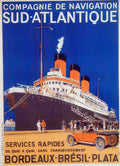 CIE SUD ATLANTIQUE Vintage Advert A4 Photo Print