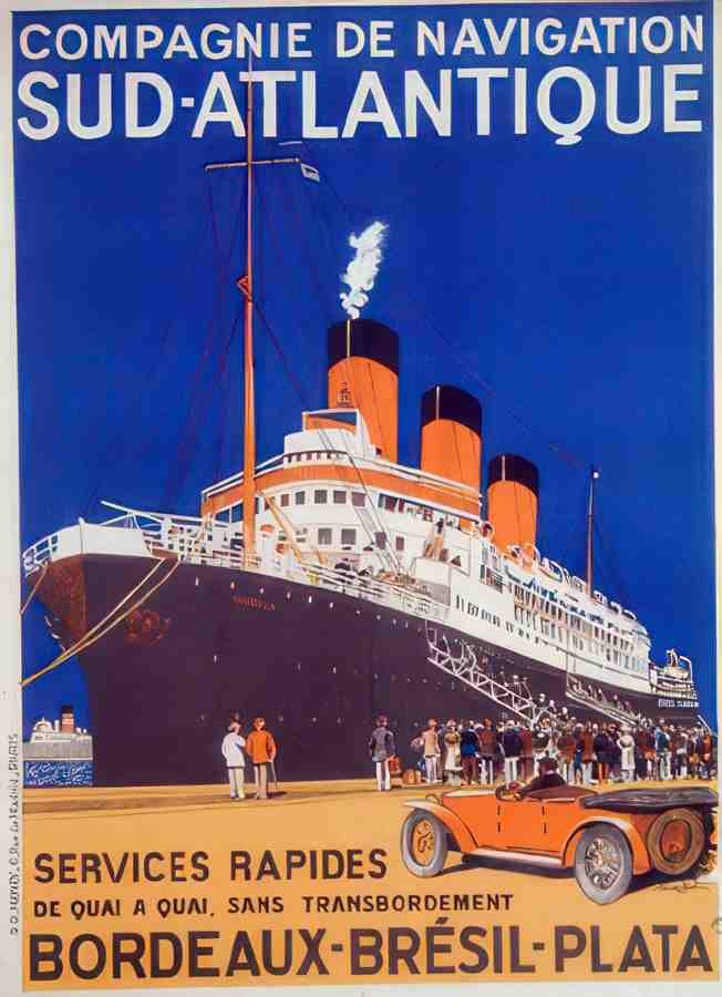 CIE SUD ATLANTIQUE Vintage Advert A4 Photo Print