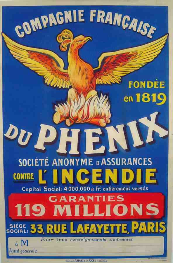 COMPAGNIE DU PHENIX Vintage Advert A4 Photo Print