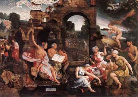 CORNELISZ VAN OOSTSANEN Jacob Saul And The Witch Of Endor A4 Photo Print