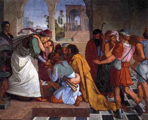 CORNELIUS Peter The Recognition Of Joseph By His Brothers A4 Photo Print
