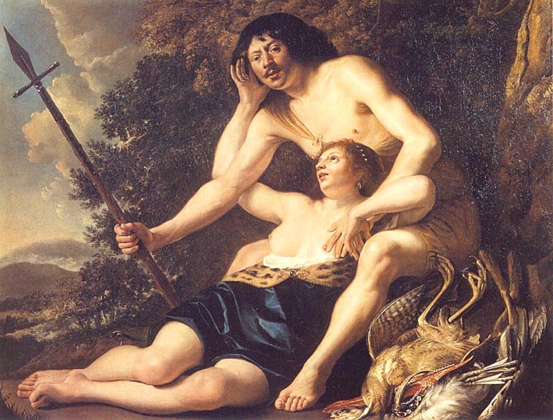 COUWENBERGH Christiaen van Venus And Adonis Art A4 Photo Print