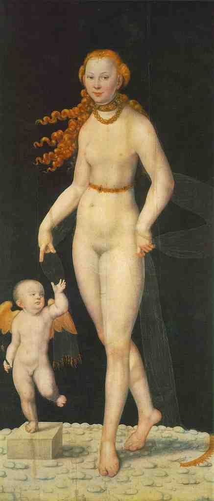 CRANACH Lucas the Younger Venus And Amor Art A4 Photo Print UK