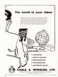 Cable Wireless Globe Vintage Retro Advert Poster A4 Photo Print