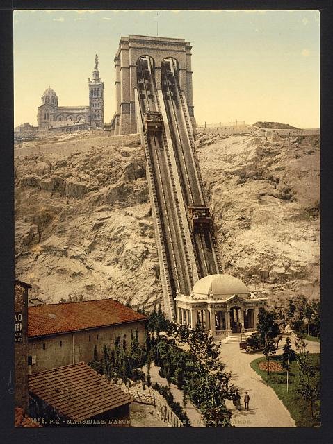 Cable railway Marseilles Vintage A4 Photo Print
