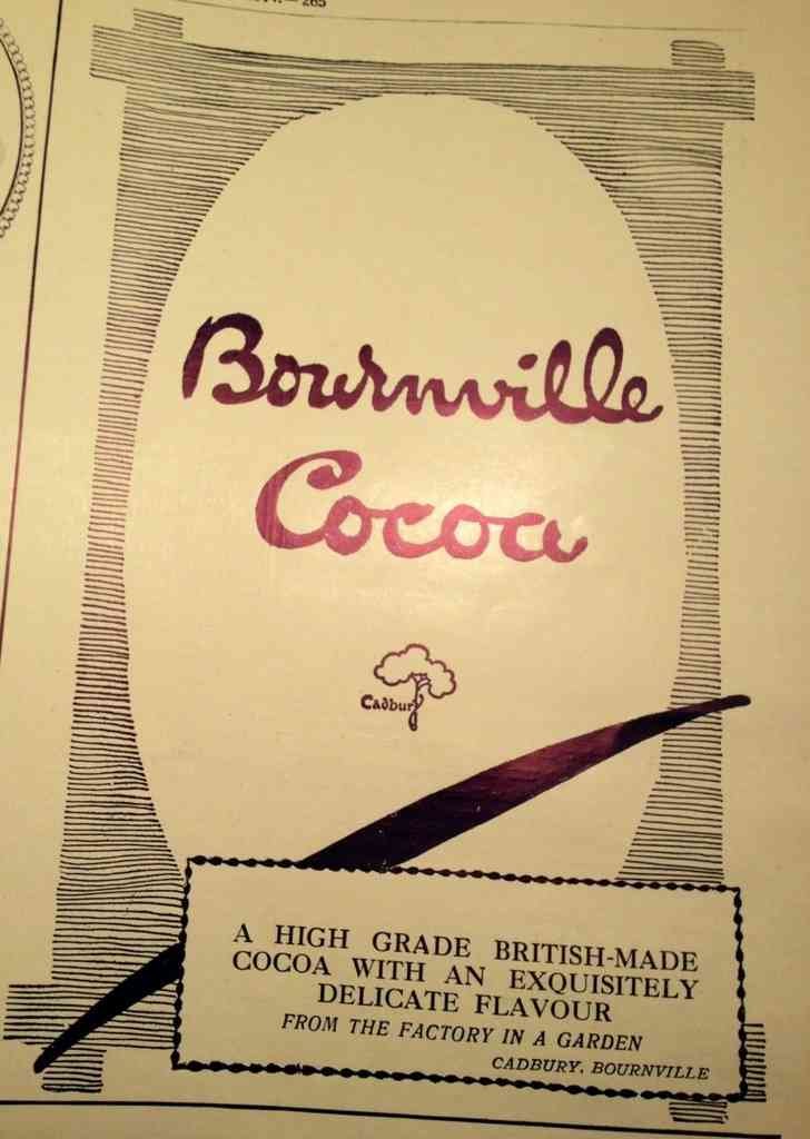 Cadbury Bournville Cocoa 1910S Vintage Advert A4 Photo Print