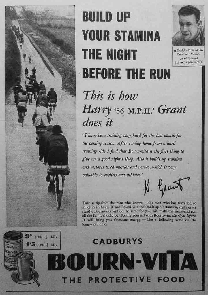 Cadburys Bourn Vita 1930S Harry Grant advert A4 Photo Print