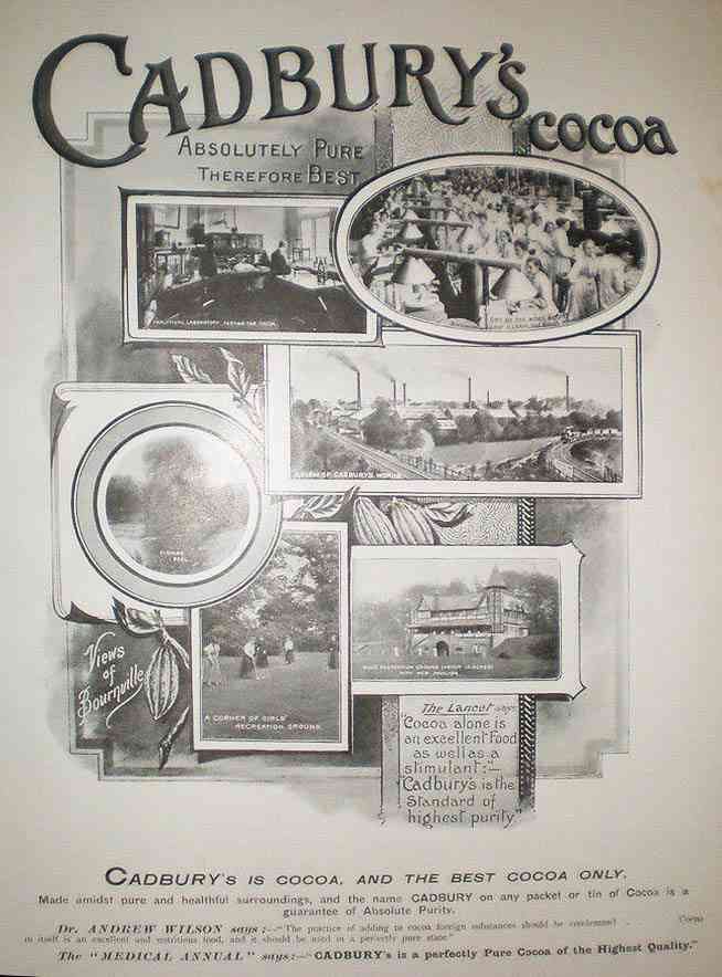 Cadburys Chocolate 1880S Views Of Bourneville Vintage Advert A4 Photo Print