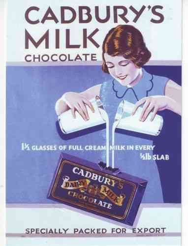 Cadburys Chocolate 1935 advert A4 Photo Print