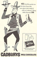 Cadburys Chocolate 1950S Cowboy advert A4 Photo Print