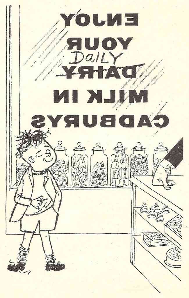 Cadburys Chocolate Advet Kids 1950S advert A4 Photo Print