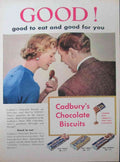 Cadburys Chocolate Biscuits 1950S Couple advert A4 Photo Print